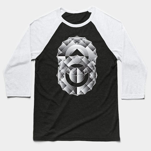 Geometric Perfection Baseball T-Shirt by ruifaria